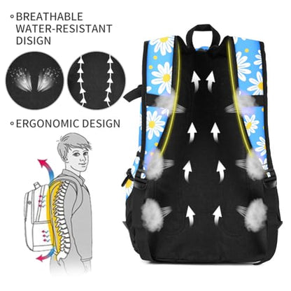 rickyh style School Backpack Travel Bag for Men & Women Lightweight College Back Pack with Laptop Compartmen - color: 04jidanhua