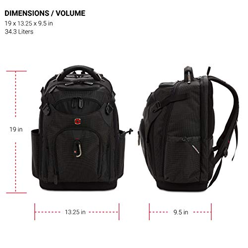 SwissGear Tool Bag Backpack, Fits Up to 17-Inch Laptop, Work Pack PRO, Black - color: Black, size: Large