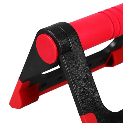 Toddmomy Foldable Push-up Stand Pair Portable Exercise Handles for Home Strength Training Compact Push up Bars for Floor Workouts with Rotating Arm Support 6.3 Inch Fitness Equipment