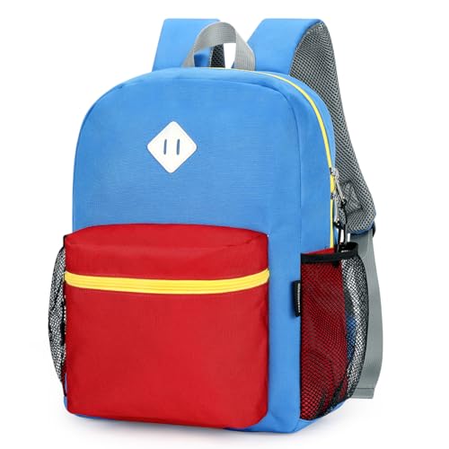 STEAMEDBUN Kids Backpack for Boys,Kindergarten Backpack for Toddler Boys Age 3-6 - color: Blue-red, size: Small - 15"H
