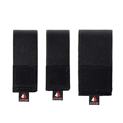 Pack of 3 Sizes Hook and Loop Straps/Fastener for Securing Items in the DSLR SLR Camera Backpack/Insert Bag/Video Bag