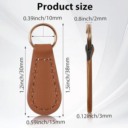 Deoward Zipper Pull Replacement PU Leather Zipper Tag Fixer Pull Repair for Backpacks, Jackets, Luggage, Purses, Suitcases, Handbags (6 PCS) - style: Zipper Pulls (Khaki)
