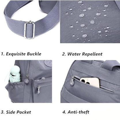 Mini Backpack Purse for Women, Stylish Daypack Shoulder Bag, Small Lightweight Daypack for Work Travle College (A- Grey) - color: A- Grey