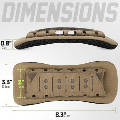 WYNEX Shoulder Strap Pad for Vest Carrier, 2 Pack Tactical Plate Shoulder Pads Strap Cushion Vest Accessories Shoulder Pads Soft Mesh Pads with Tactical Gear for Men - color: Khaki