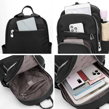 Multiple Pockets Mini Nylon Women Backpack Casual Simple Lightweight Resistant Mini Travel Daypack