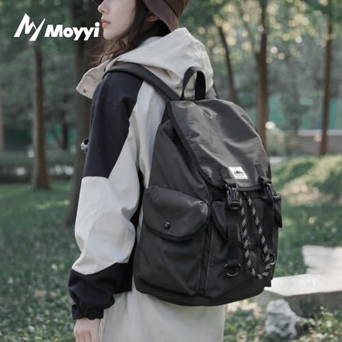 Waterproof Ultralight Nylon Rucksack, Flip Top Backpack with Drawstring Closure, 16in Laptop Slot, Ergonomic Daypack for Outdoor Hiking, Camping & Urban Daily Commute Unisex Versatile Pack for Travel - color: Up-grey
