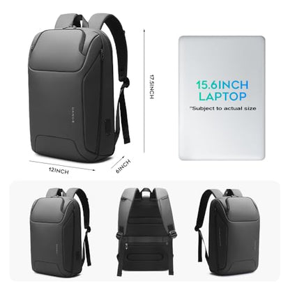 FUTURE AESTHEICS Business Laptop Backpack for Men,Women，15.6 Inch Water Resistant Travel smart Laptop Backpack Carry On Backpack with USB Charging Port，Large Business Work Durable Computer Bag, Grey - color: Grey