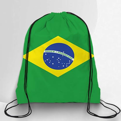 TREBIN 2026 Soccer Cup Drawstring Backpack, Soccer Gym Bag in National Flag Colors, Sports Bag Sackpack Cinch Bag (Brazil Fan) - color: Brazil Fan