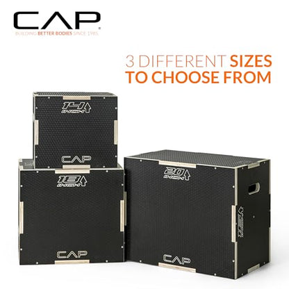 CAP Barbell 3-in-1 Plyometric Box | Multiple Styles and Sizes - size: 24in x 20in x 16 in, style: NON-SLIP