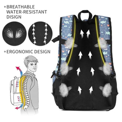 rickyh style School Backpack Travel Bag for Men & Women Lightweight College Back Pack with Laptop Compartmen - color: 04hdsj