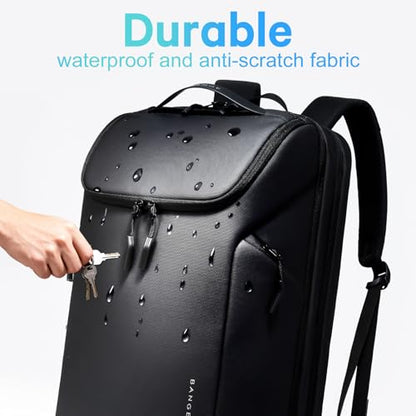 FUTURE AESTHETICS Business Commute Backpack for Men and Women, Waterproof 15.6 Inch Laptop Backpack, Durable Flight-Approved Travel Backpack for Work/College, Black - color: Black