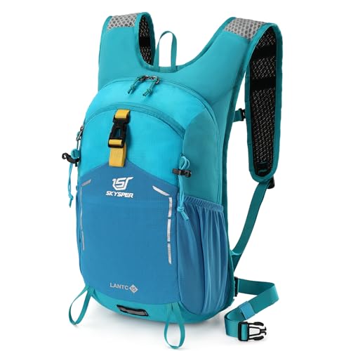 SKYSPER Small Hiking Backpack - 15L Travel Daypack Lightweight Bag Water Resistant Hiking Backpacks for Women Men(Blue) - color: Lantc15-blue, size: Small