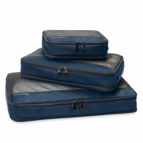 Briggs & Riley Travel Essentials Check In Compression Packing Cube Set - color: Navy, size: Checked