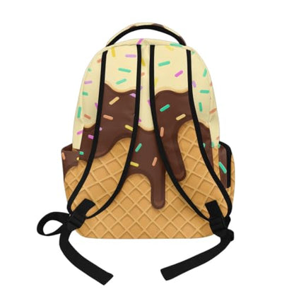 Suobstales Baseball Ice Cream Star Print Kids Backpack for Boys Girls Preschool Kindergarten Elementary School Backpack Bookbag Schoolbag Travel Daypack with Adjustable Padded Straps - color: Baseball Ice Cream Star
