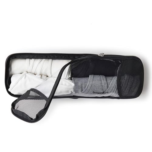 Baggallini Long Compression Cube - Lightweight Compression Packing Cube for Travel - color: Black