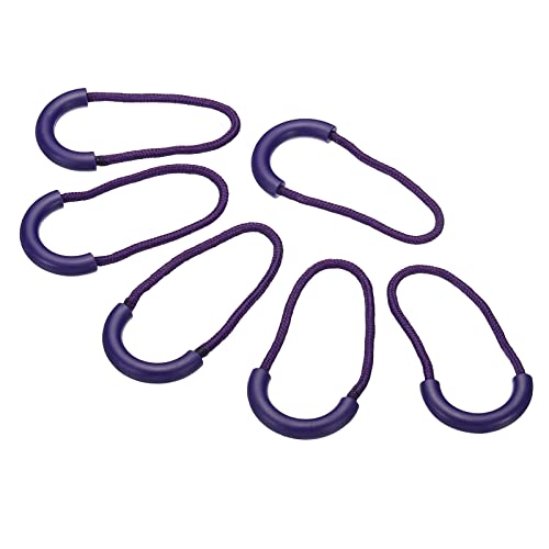 PATIKIL Zipper Pulls Replacement, 15 Pack Extension Cord Handle Plastic U-Shape Tab Tag Extender for Luggage Backpacks, Jackets, Handbags Dark Purple - color: Dark Purple, size: 75mm