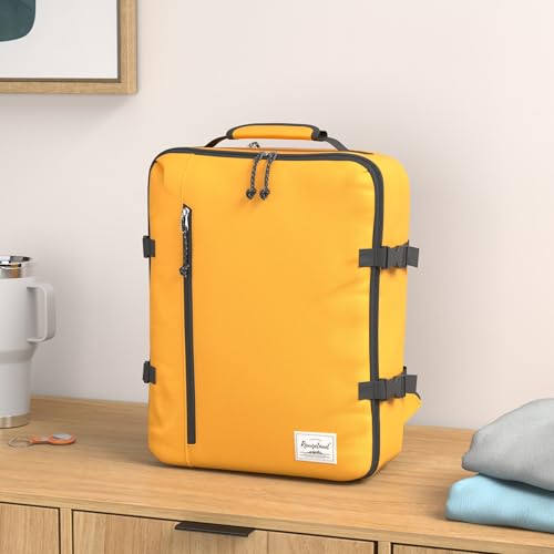 Lightweight Under-seat Backpack for Clothes Travel Overnight Women Men, 15.6 Laptop Minimalist Backpack, Stylish and Casual, Papaya - color: Papaya