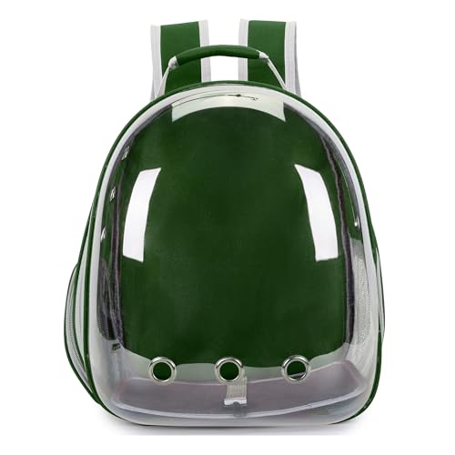 Cat Bubble Backpack Carrier for Small Medium Dogs Cats Carrying Bag, Airline Approved Pet Travel Carrying Bag Dog Hiking Walking Outdoor Backpack (Dark Green) - color: Dark green