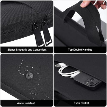 17 17.3 inch Laptop Sleeve Case for 2026 2025 HP 17 inch Touchscreen Computer, HP Envy/Pavilion, Shockproof-Padded Travel Carrying Laptop Bag with Accessory Pockets, Black - size: 17-17.3 Inch