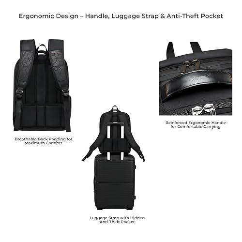 TREKON Classic Laptop Backpack, Durable Waterproof Fabric, 15.6" Laptop Compartment, TSA-Friendly Design, for Work, Office, Commuter & College, Casual Daypack