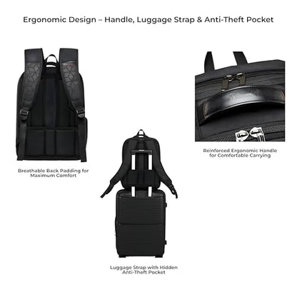 TREKON Classic Laptop Backpack, Durable Waterproof Fabric, 15.6" Laptop Compartment, TSA-Friendly Design, for Work, Office, Commuter & College, Casual Daypack