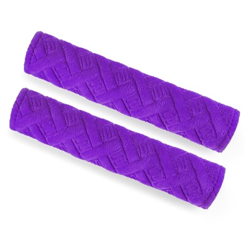 surpassme Car Seat Belt Pads Covers, 2PCS Seat Belt Shoulder Strap Covers Protector to Release Stress to Your Neck and Shoulder for a Safety Driving(Purple) - color: Purple, size: Cross-2pcs-10.43 inches