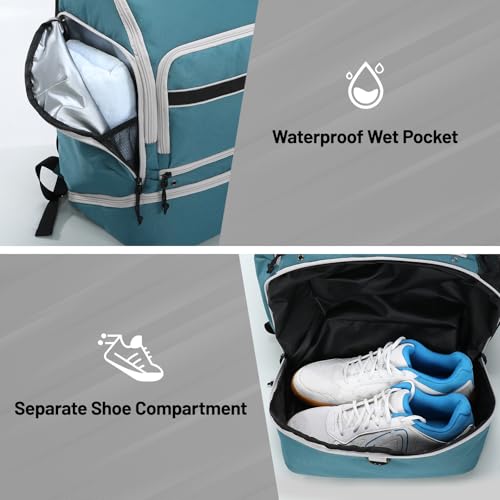 MIER Basketball Backpack Bags Sports Gym Backpacks with Shoe Compartment and Ball Holder for Adult Men Large Soccer Bag - color: Green