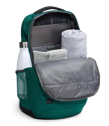 The North Face Vault Everyday Laptop Backpack - Commuter Travel Bag, Water-Repellent Finish, Spacious Compartment, Pacific Teal/TNF Black, One Size - color: Pacific Teal/Tnf Black