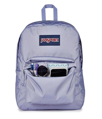 JanSport SuperBreak One Backpack - Durable, Lightweight Bag with 1 Main Compartment, Front Utility Pocket with Built-in Organizer, Premium Backpack, Lavender Ash - color: Lavender Ash