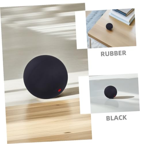 2pcs Rubber Squash Training Balls Single Red and Yellow Dot, Small Bounce Reaction Trainer for Beginner Hand-Eye Coordination, Indoor and Outdoor Squash Practice