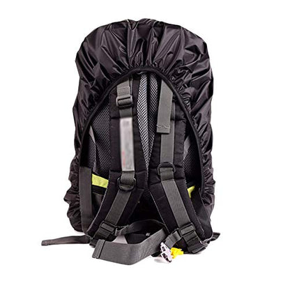 Waterproof Backpack Rain Nylon Cover, Durable Elastic Adjustable Water Resist Cover for Camping,Hiking,Climbing,30-40L - color: Black