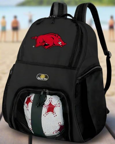 Broad Bay University of Arkansas Soccer Ball Backpack or Arkansas Razorbacks Volleyball Bag