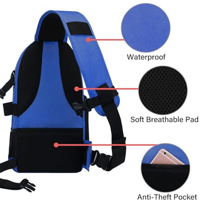 MOSISO Camera Sling Bag, DSLR/SLR/Mirrorless Camera Case Shockproof Photography Camera Backpack with Tripod Holder & Removable Modular Inserts Compatible with Canon/Nikon/Sony/Fuji, Royal Blue - color: Royal Blue