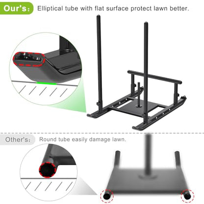 Dolibest Weight Sled, Fitness Sled, Workout Sled for Fitness Strength Training and Speed Improvement, Push-Pull Prowler Training, Suitable for 1-2" Weight Plates, Black - color: Black Push-Pull Sled