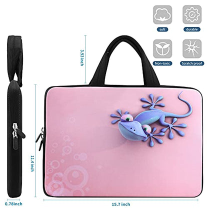 iColor 14-15.6 inch Laptop Bag Sleeve Handle Chromebook Case Holder Pouch Notebook Sleeve Neoprene Cover Soft Carrying Travel Case Cute Gecko ICB-20 - color: ICB-20