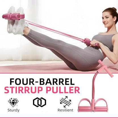 Fashion Puller Exercise,4 Tube Foot Pedal Resistance Band,Elastic Yoga Resistance Band for Women,Multifunctional Pedal ResistanceBand with Handles for Arm,Waist Training & Stretching,Fitness - color: #F