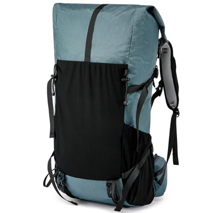 Hiking Backpack,40L to 50L Extra Large Capacity Hiking Bag,Internal Frame Camping Backpack,Upgraded X-PAC Lightweight Sport Daypack Travel Backpack Fit For Mountain Climbing Camping(Grey Green) - color: Grey Green