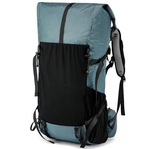 Hiking Backpack,40L to 50L Extra Large Capacity Hiking Bag,Internal Frame Camping Backpack,Upgraded X-PAC Lightweight Sport Daypack Travel Backpack Fit For Mountain Climbing Camping(Grey Green) - color: Grey Green