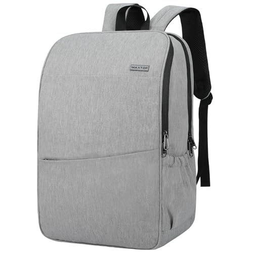 MAXTOP Deep Storage Laptop Backpack Business Anti-theft Backpacks[Water Resistant] College School Computer Bookbag Fits 17 Inch Laptop - color: Medium Gray, size: 17 inch, style: Daypack Backpacks