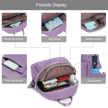 Etercycle Mini Backpack Purse for women, Small Backpack Purse, Shoulder Bag for Travel (Purple) - color: Purple