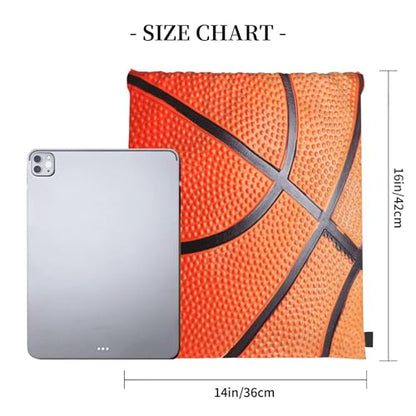 Basketball Drawstring Bag Sport Gym Backpack Beach Travel Sack Draw String Yoga Bag For Men Women - color: Basketball