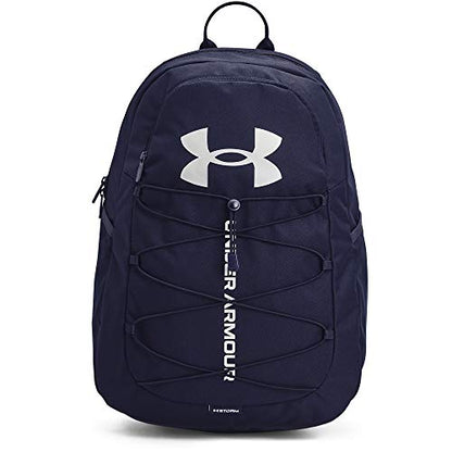 Under Armour Hustle Sport Backpack - color: Midnight Navy (410)/Metallic Silver