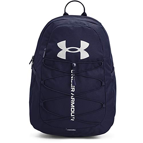 Under Armour Hustle Sport Backpack - color: Midnight Navy (410)/Metallic Silver