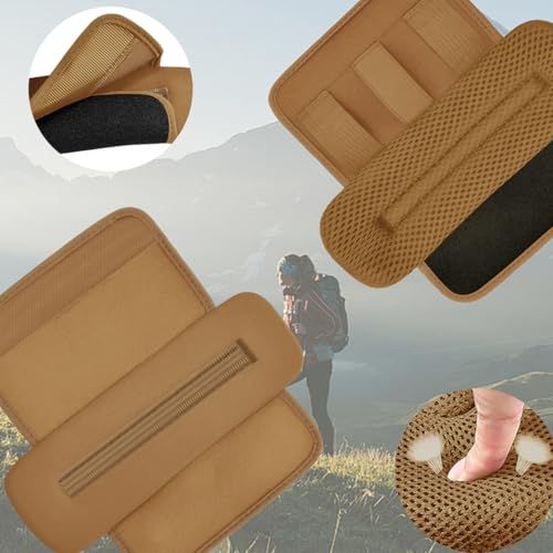ZINMARK 2Pcs Thick Cushioned Shoulder Pads, Anti-Slip Design and Breathable Mesh Pads for Shoulder Strap,Soft and Comfortable - color: Khaki
