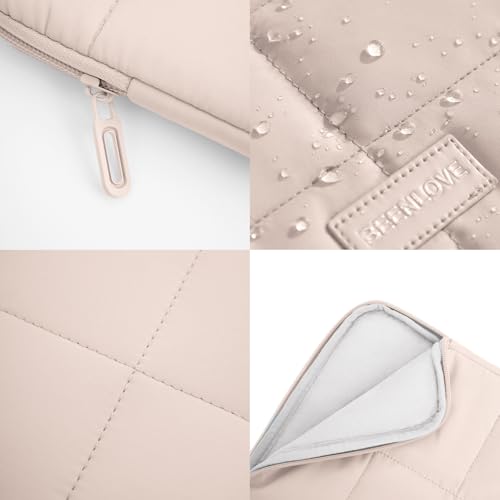 Puffy Laptop Sleeve 15-16 Inch Matte Pink, Waterproof Carrying Case Bag for Women, Fluffy Computer 15.6 HP Case, Compatible with MacBook Pro 16 Inch, MacBook Air M2 M1, Asus/Dell XPS/Lenovo - color: Matte Pink, size: 15-16 inch