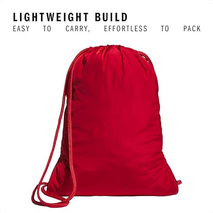 adidas Alliance Sackpack – Drawstring Backpack for Sports, Small Gym Bag, Team Power Red 2/3, OSFA - color: Team Power Red 2/3