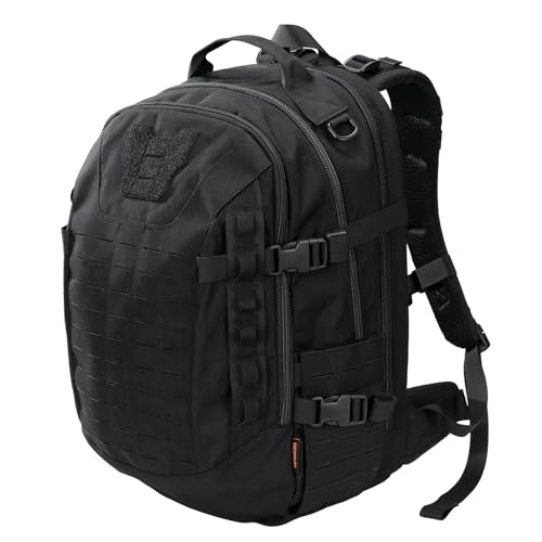 EXCELLENT ELITE SPANKER 40L Tactical Military Backpack for Men and Women Large Rucksack Assault Pack Bag for Outdoor Camping, Hiking(Black) - color: Black