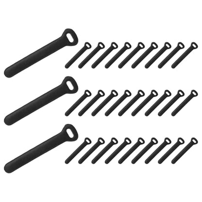 PATIKIL 30Pcs Leather Zipper Pull, 2.6" Replacement Zipper Puller Extender Backpack Luggage Sliders for Handbags Suitcases Bags Wallets Jackets Coats Pull Tabs, Bright Black - color: Bright Black