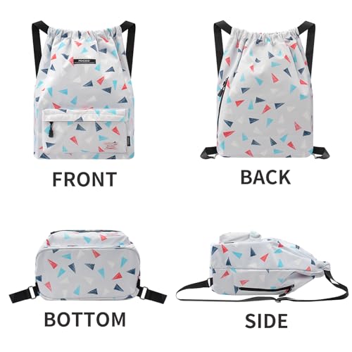 Peicees Waterproof Drawstring Sport Bag Lightweight Sackpack Backpack for Men and Women - color: X_diamond