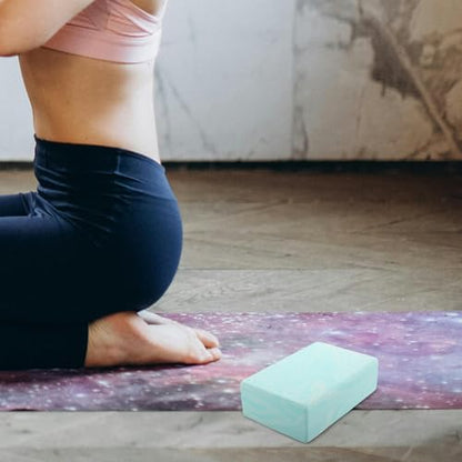 Mikikit Non-Slip EVA Foam Yoga Block for Balance and Stability, Lightweight Anti-Slip Exercise Brick for Dance Accessories and Stretching Training, Camouflage Green
